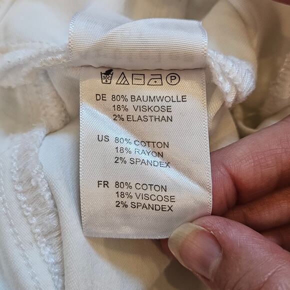 Articles of Society Jeans Womens 28 Bell Flare White Stretch Denim Boho Hippie - Picture 8 of 11